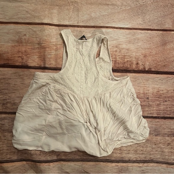 American Eagle Off White Festival Tank Size XXS Oversized! - Picture 2 of 3